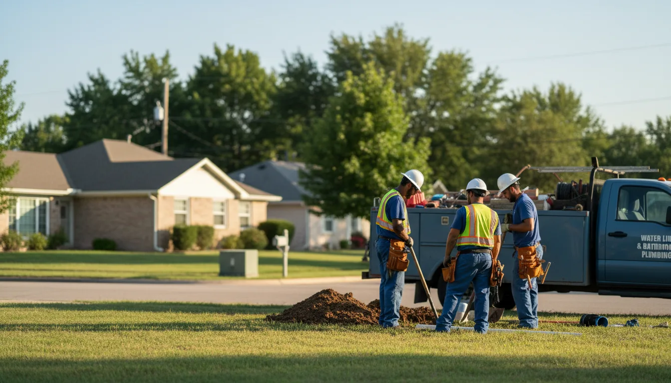 Residential water line and bathroom plumbing service in Hawk Run, PA